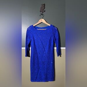 Jessica Howard Royal Blue Lace Dress